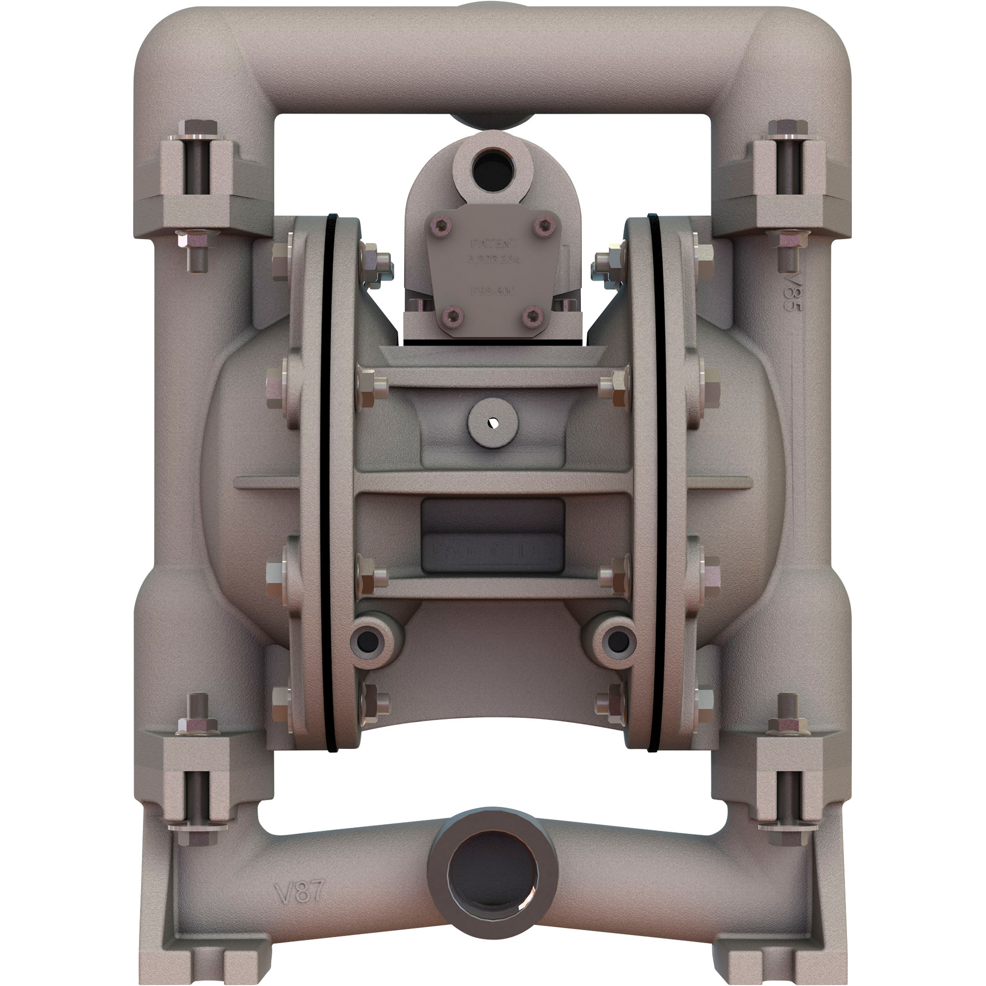 Versa-Matic Double Diaphragm Pump - 1in. Ports, 45 GPM, Aluminum, Santoprene Diaphragm, Model# E1AA6X669C-ATEX